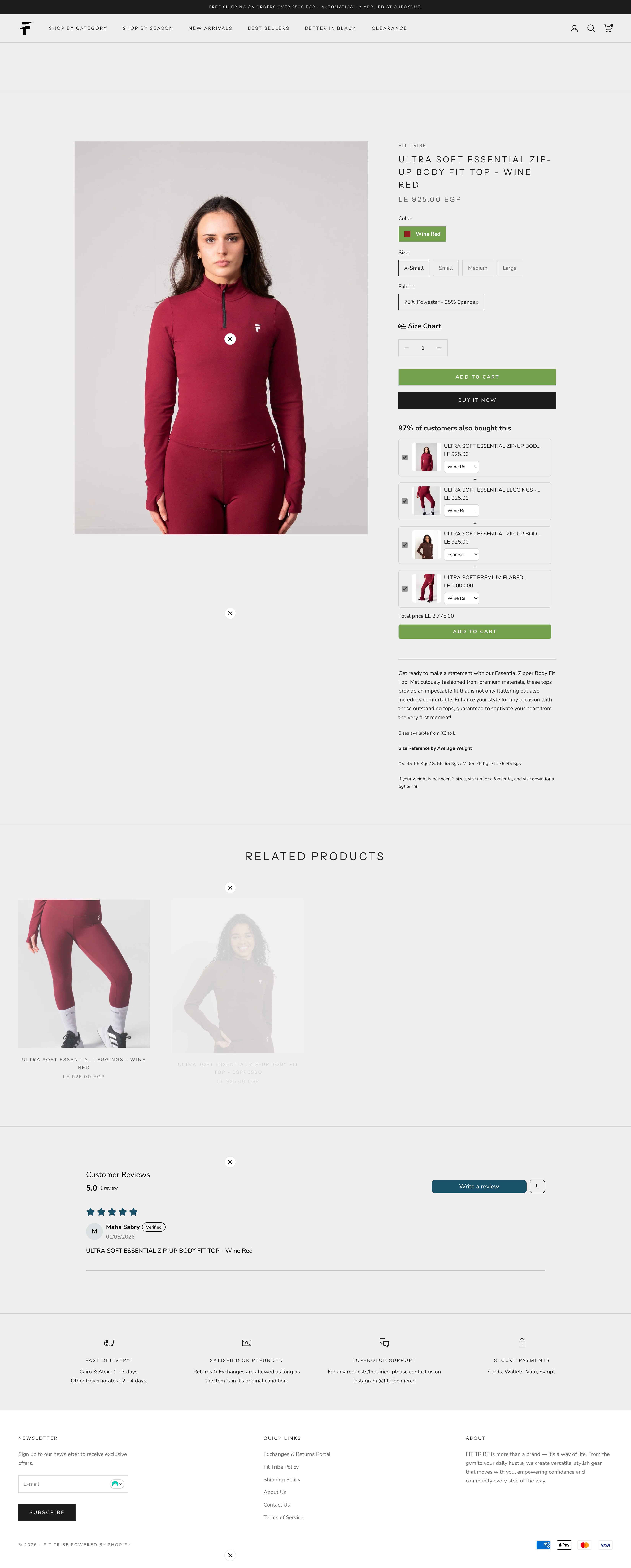 Fit Tribe PDP before